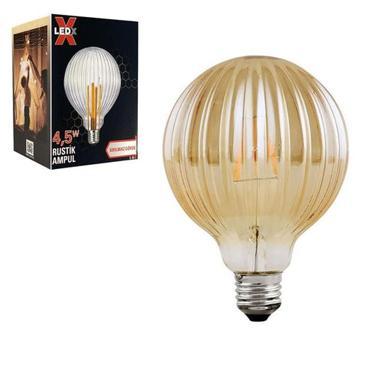 G-95 Kırılmaz Gövde 4,5 Watt Çizgili Rustik Ampul