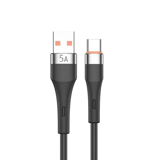 HC05 Örgülü 5 Amper USB TO Type- C 1 Metre Şarj Data Kablosu