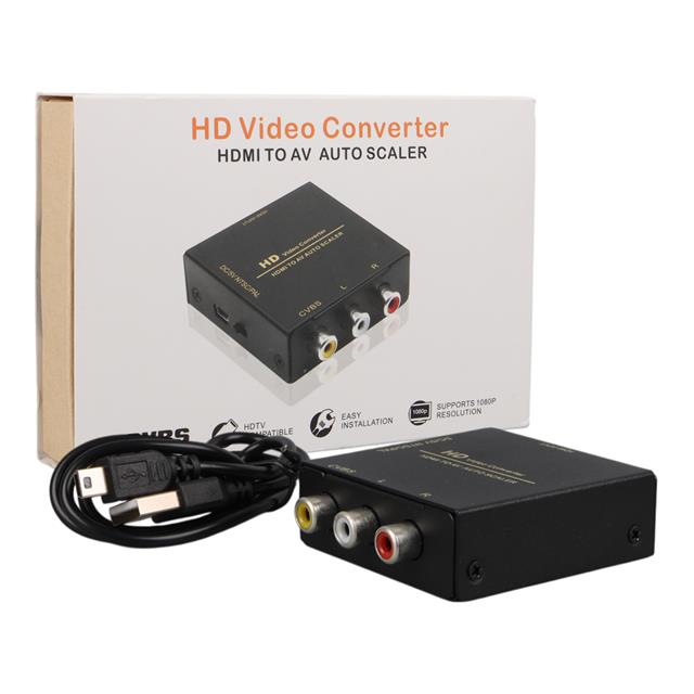 HDMI TO RCA AV ÇEVİRİCİ ADAPTÖR METAL KASA
