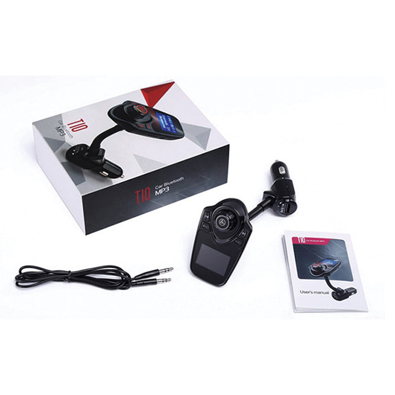HELLO T10 LED EKRANLI USB-AUX-SD-BLUETOOTH DESTEKLİ 2.1A FM TRANSMİTTER