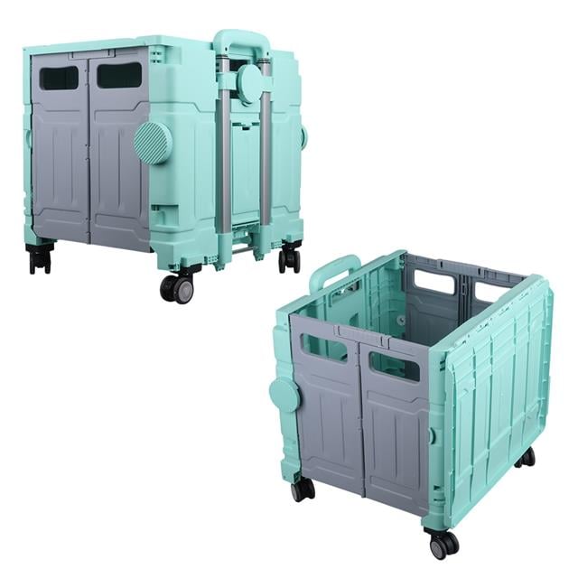 Katlanabilir Market Pazar Kamp Tekerlekli Alışveriş Arabası 60KG Kapasiteli