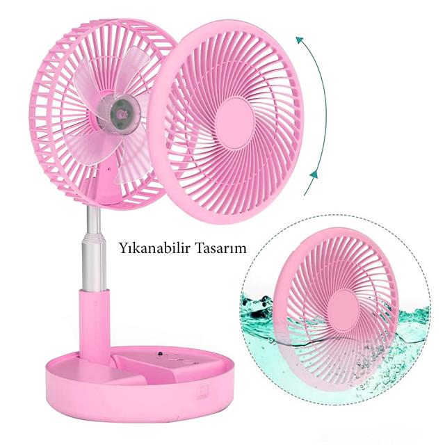 Katlanabilir Yükseltilebilir Taşınabilir Fan Vantilatör (4 Farklı Mod)