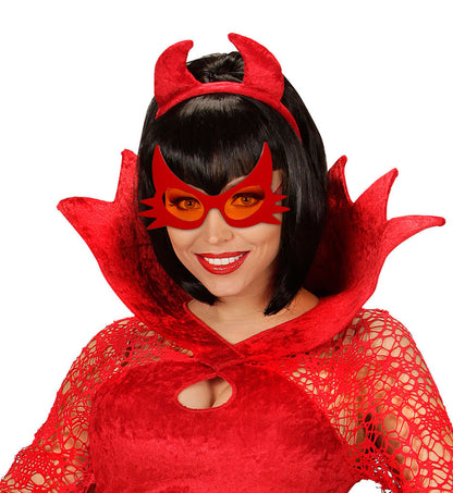 Kırmızı Renk Bıyık Tasarımlı Kedi Gözlüğü 19x11 cm