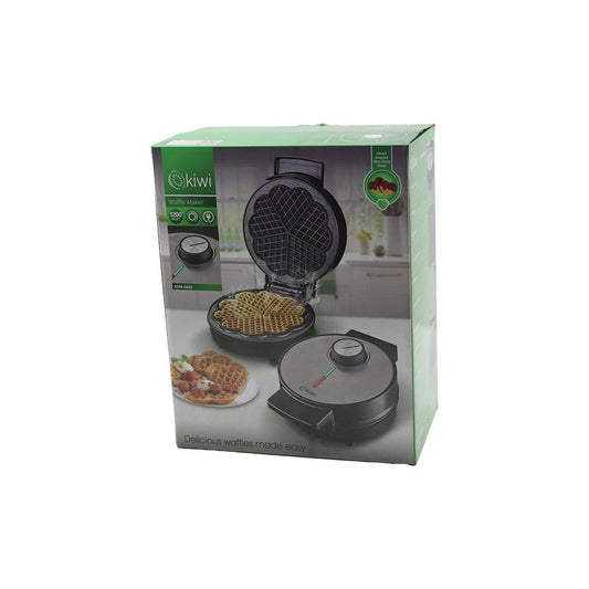 KİWİ KSM-2442 ELEKTRİKLİ WAFFLE MAKİNESİ 1200W ISI AYAR ANAHTARI - IŞIKLI ISI GÖSTERGE 5-DİLİM=KALPY APIŞMAZ PLAKA