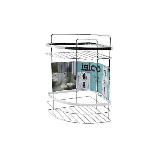 LAMALI   2 KATLI - ÜÇGEN   KROM   METAL  BANYO KÖŞELİK - DUŞKABİN RAF