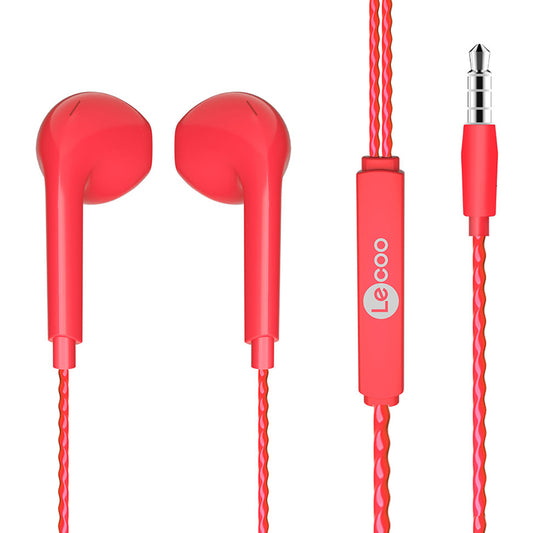 LECOO EH104R 3.5MM JACKLI KABLOLU KULAK İÇİ MİKROFONLU KIRMIZI KULAKLIK