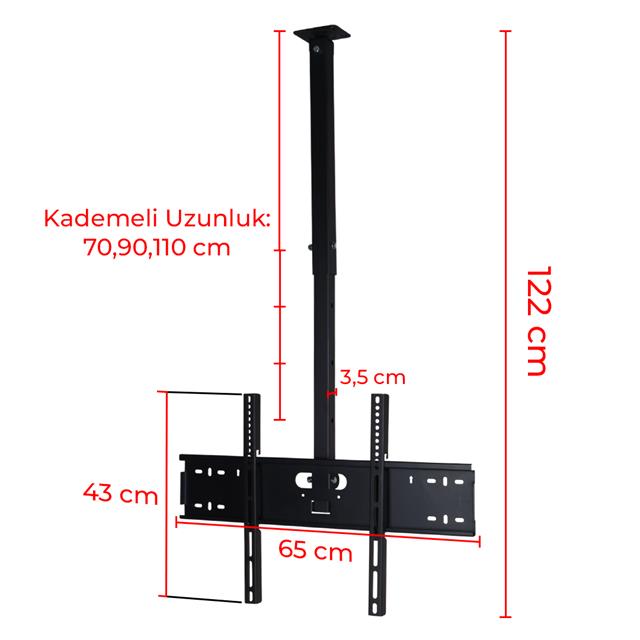 LED/LCD/ PLAZMA 70-90-110 CM DAR AĞIZ TAVAN ASKI APARATI