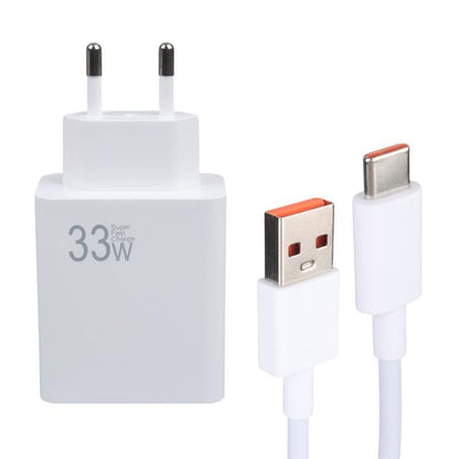 M11 Beyaz 33 Watt Turbo Usb Şarj Başlık Adaptörü + Type-C Kablo