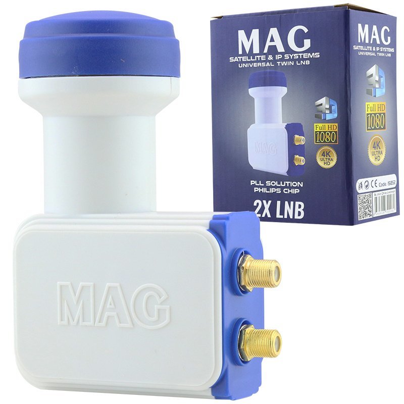 MAG ÇİFTLİ TWİN LNB ALTIN UÇLU PHILIPS CHİP 0.1DB