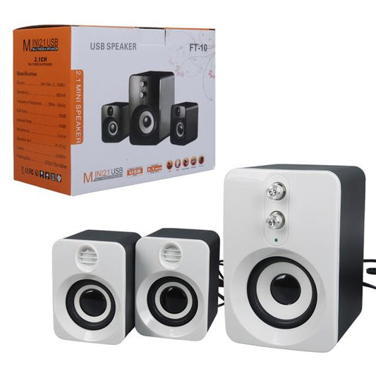 MAGICVOICE FT-10 2 + 1 USB MİNİ HOPARLÖR ( 3W+3W+3W*4 OHM )
