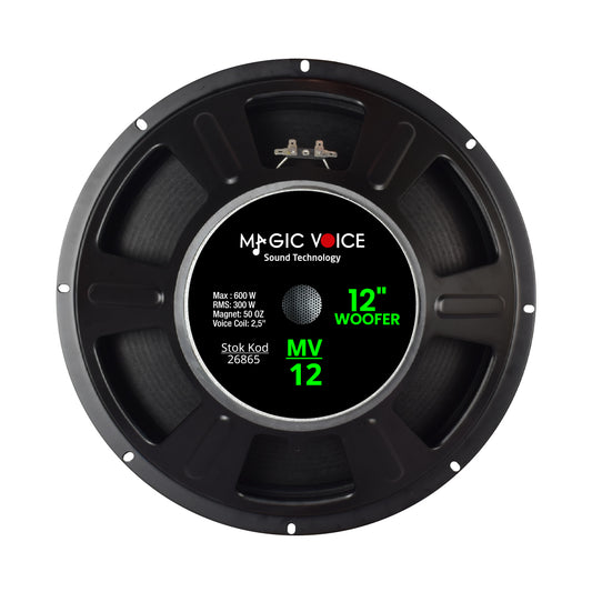 MAX 600W / RMS 300 WATT 12 30 CM WOOFER YEDEK HOPARLÖR MV-12
