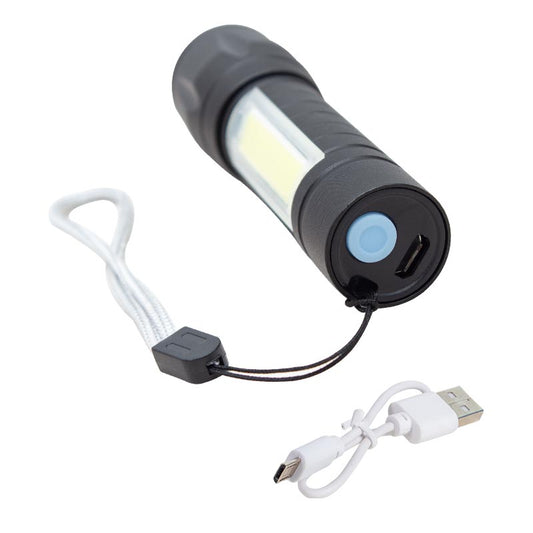 METAL FLASHLIGHT POWER LEDLİ ŞARJLI EL FENERİ