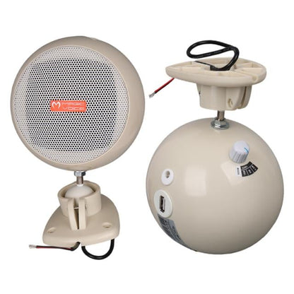 MV-12 7.5 CM 20 Watt Komütatörlü Hat Trafolu Krem Beyazı Sütun Sarkık Hoparlör (2&amp;apos;li Takım)