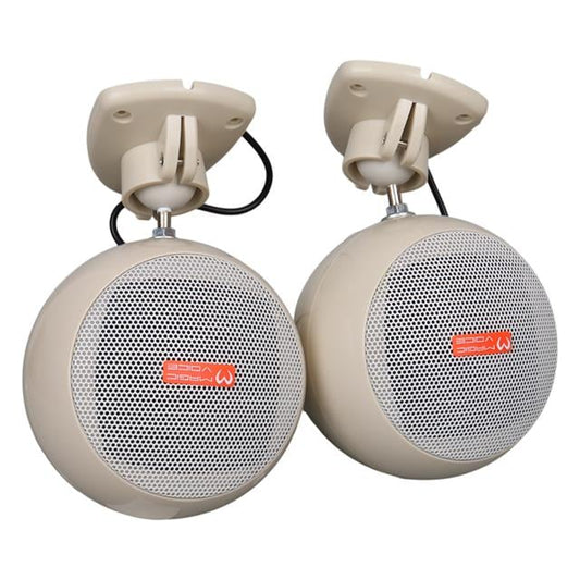 MV-12 7.5 CM 20 Watt Komütatörlü Hat Trafolu Krem Beyazı Sütun Sarkık Hoparlör (2'li Takım)