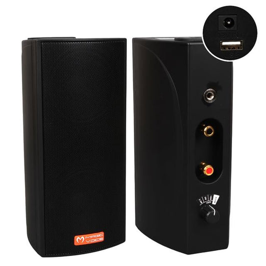 MV-19 2x7.5 CM 40 Watt Komütatörlü Hat Trafolu Siyah Sütun Hoparlör (2&amp;apos;li Takım)