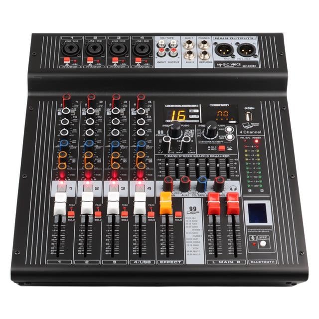 4 Kanal 2X350 Watt Usb/Sd/Bluetooth Power Mixer