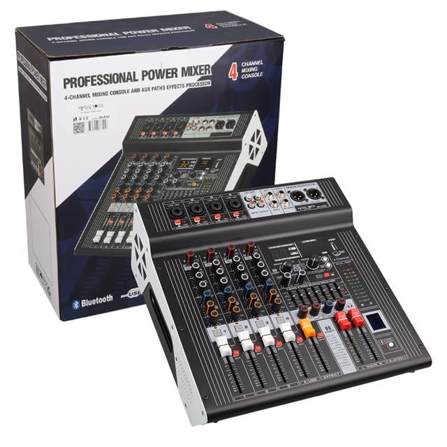 4 Kanal 2X350 Watt Usb/Sd/Bluetooth Power Mixer