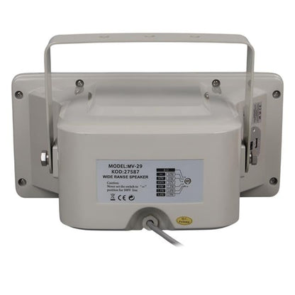 MV-29 13 CM 30 Watt Komütatörlü Hat Trafolu Gri Horn Sütun Hoparlör (Tekli Paket)
