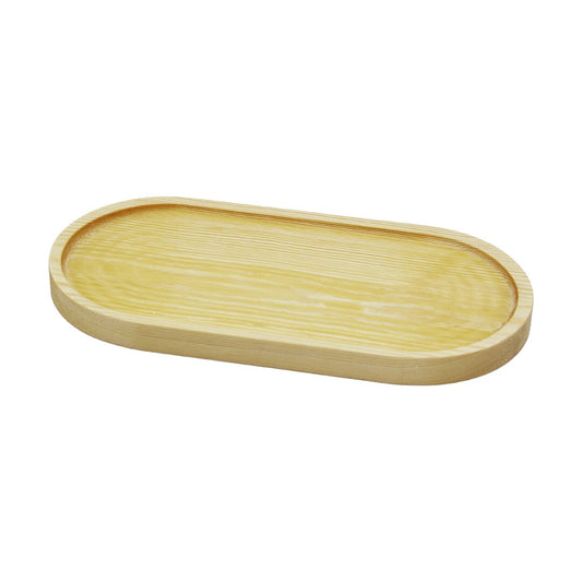 OVAL   AÇIK RENK=SADE  AHŞAP YAĞDANLIK ALTLIK  25X12.5CM