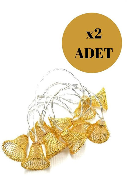 Parti ve Özel Gün Dekorasyonu Çan Şeklinde Metal Şerit Led Işık
