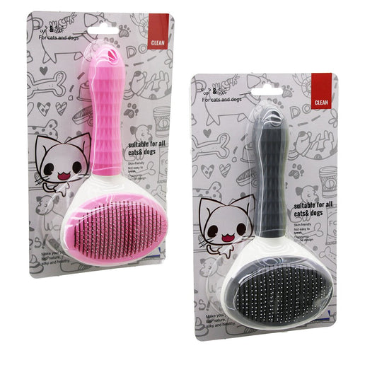 PRATİK PET TÜY FIRÇASI KEDİ - KÖPEK TARAK - TEMİZLİK FIRÇASI BAS=TARAK TEMİZLE TUŞLU PET SHOP