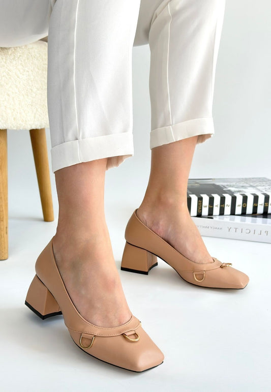 Cande Nude Cilt Topuklu Ayakkabı