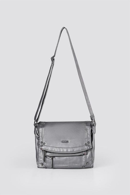 Witer Gri Cilt Omuz Çantası