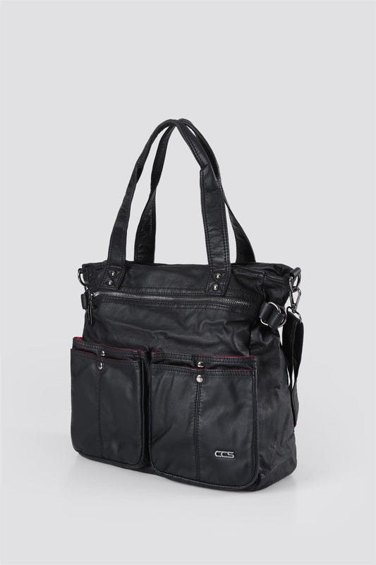 Opey Siyah Cilt Omuz Çantası