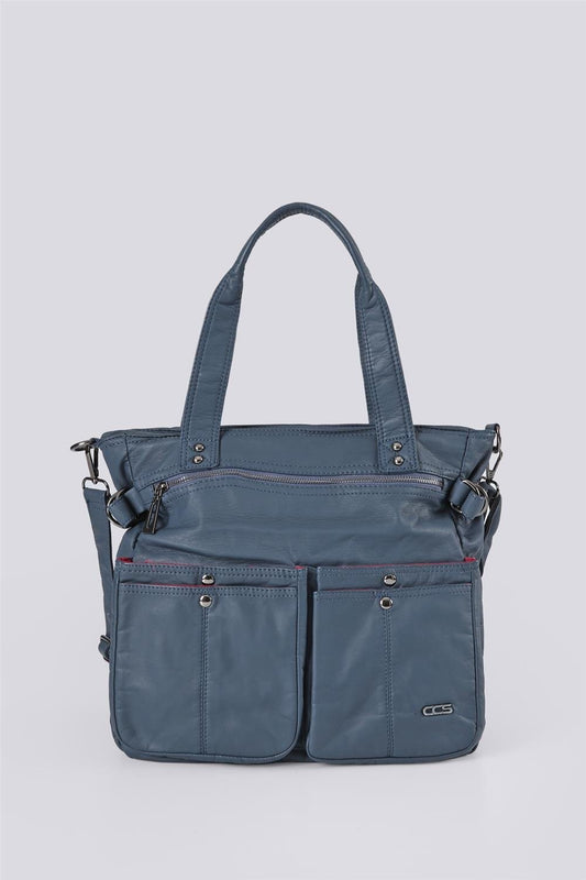 Opey Mavi Cilt Omuz Çantası