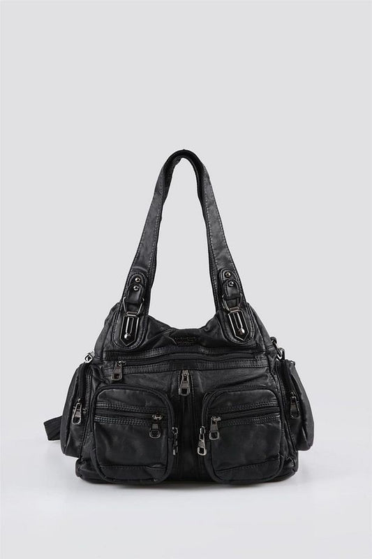 Diwer Siyah Cilt Omuz Çantası