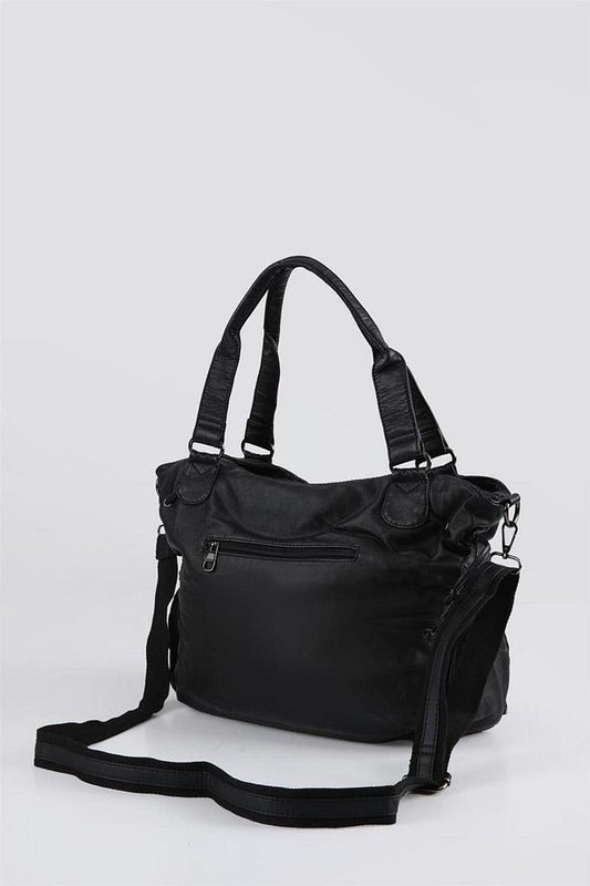 Katti Siyah Cilt Omuz Çantası