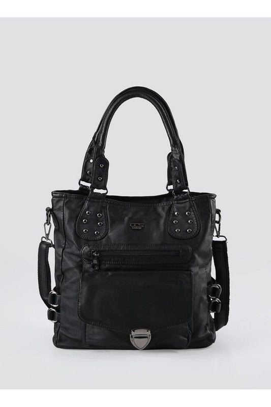 Asin Siyah Cilt Omuz Çantası