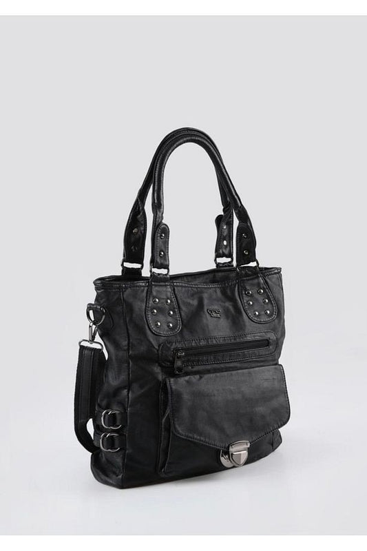 Asin Siyah Cilt Omuz Çantası