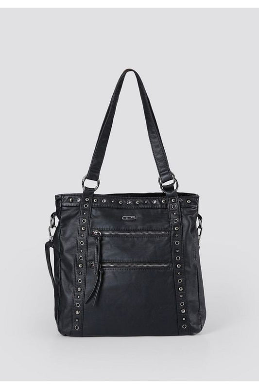 Çetya Siyah Cilt Omuz Çantası