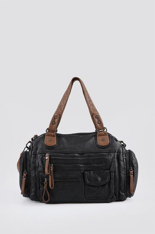 Orten Siyah Cilt Omuz Çantası