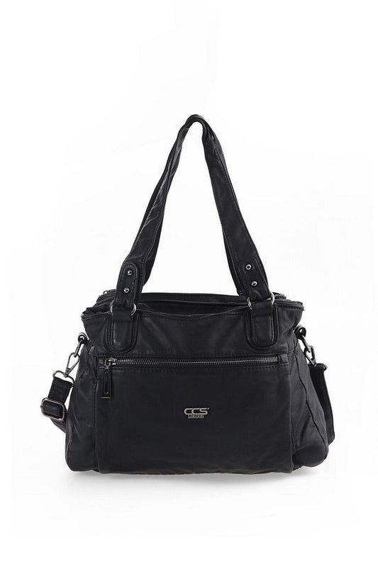 Zuwer Siyah Cilt Omuz Çantası