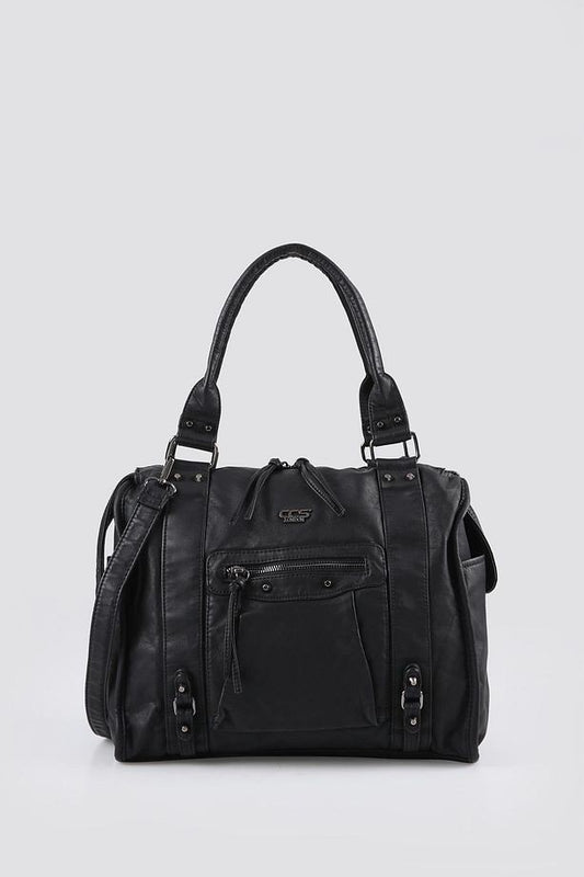 Abga Siyah Cilt Omuz Çantası