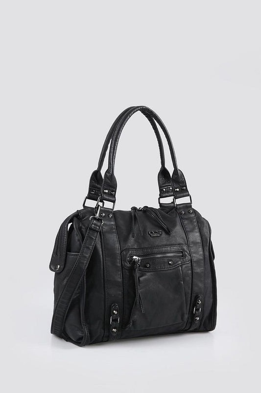 Abga Siyah Cilt Omuz Çantası