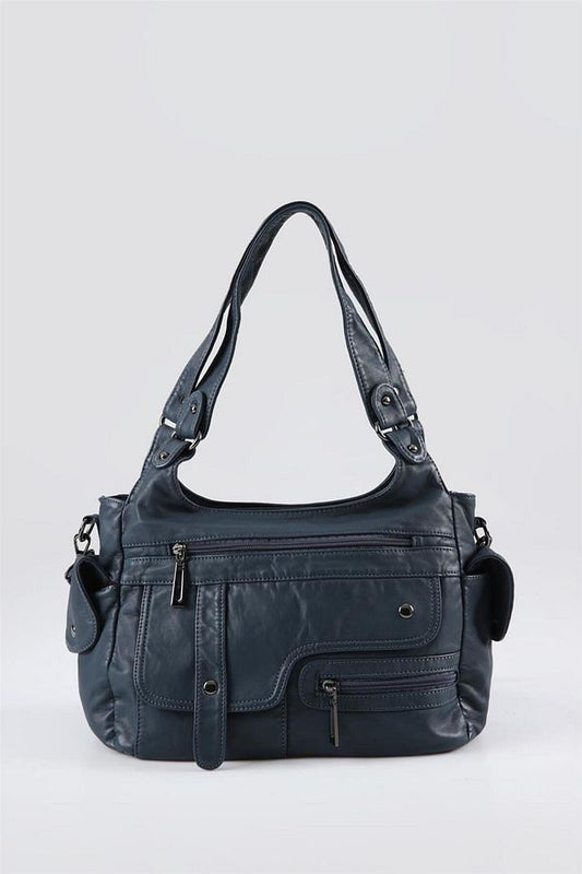 Pyser Mavi Cilt Omuz Çantası