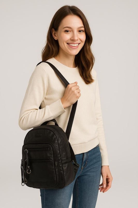 Owert Siyah Cilt Sırt Çantası