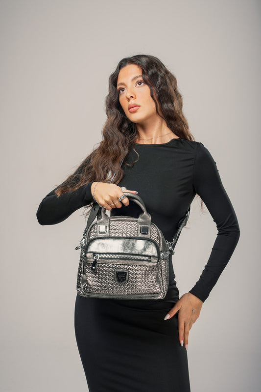 Karen Gri Cilt Omuz Çantası