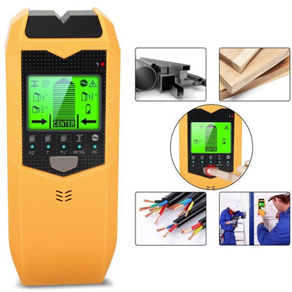 Profesyonel 5in1 Lcd Ekranlı Çok Fonksiyonlu Saplama Bulucu Duvar Dedektörü