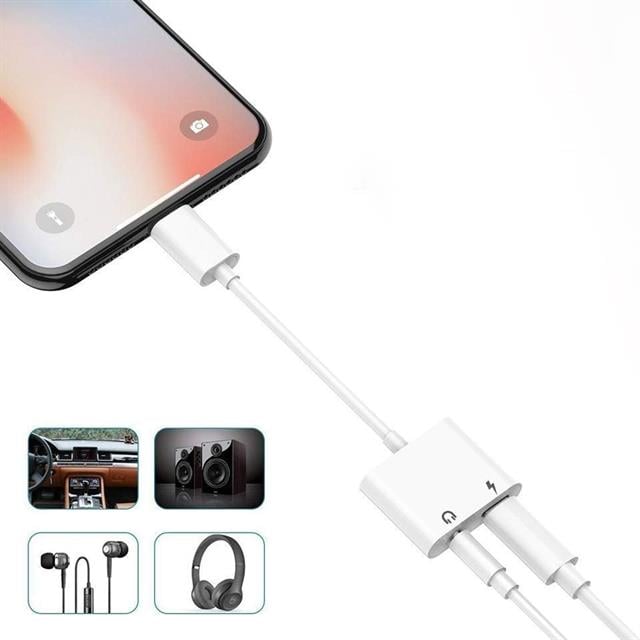 RC12 IPHONE 7-8-PLUS-X SERİSİ LIGHTNING 3.5MM KULAKLIK + ŞARJ ÇEVİRİCİ ADAPTÖR