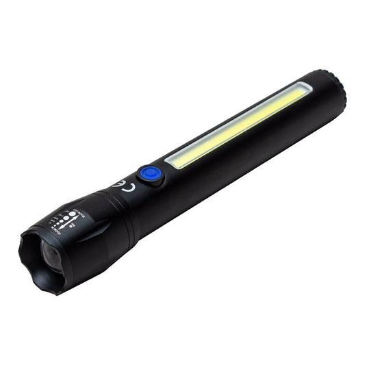 ŞARJ EDİLEBİLİR ZOOMLU COB LED EL FENERİ