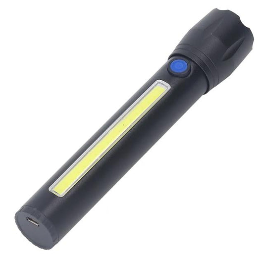 ŞARJ EDİLEBİLİR ZOOMLU COB LED EL FENERİ