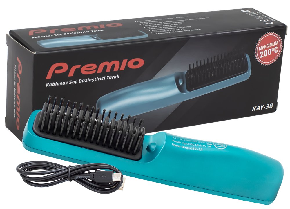 Şarj Göstergeli Kablosuz Saç Düzleştirici Tarak