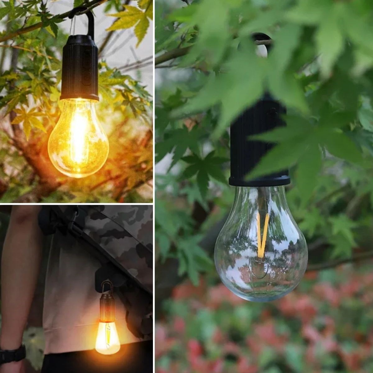 Şarj Olabilen 3 Farklı Mod LED&amp;apos;li Kendiliğinden Asma Kancalı Kamp,Dış Cephe Lambası