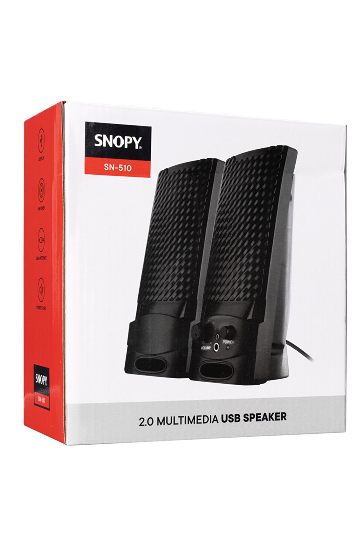 SNOPY SN-510 3 WATT USB 2.0 SİYAH  1+1 SPEAKER