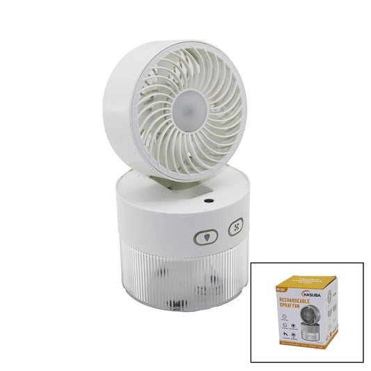 SU SPREYLİ  KATLANIR BAŞLIK - 90 DERECE IŞIKLI USB MİNİ FAN ÇAP=11.2CM - Y:13.5-20.5CM 3 KADEME HIZ  350ML