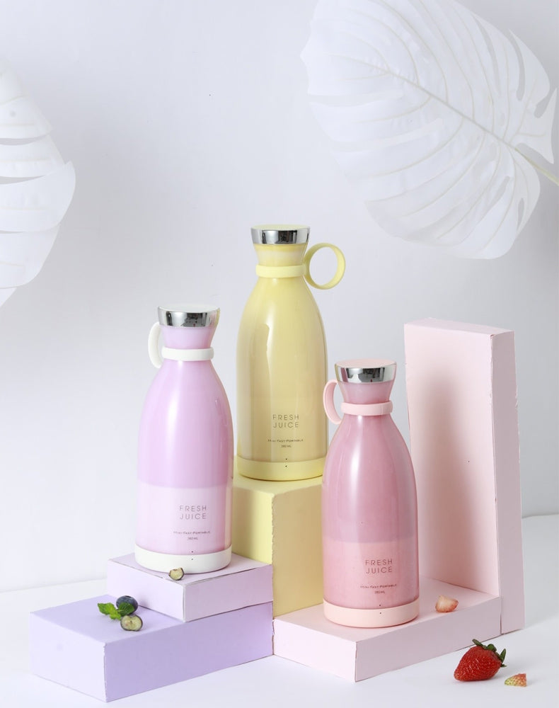 Taşınabilir Blender, Taşınabilir Mini Hızlı Blender 350ml Meyve Sıkacağı Kupası, Kablosuz Şarjlı, Smoothie Milkshake Suyu Bebek Maması için 4 Bıçaklı